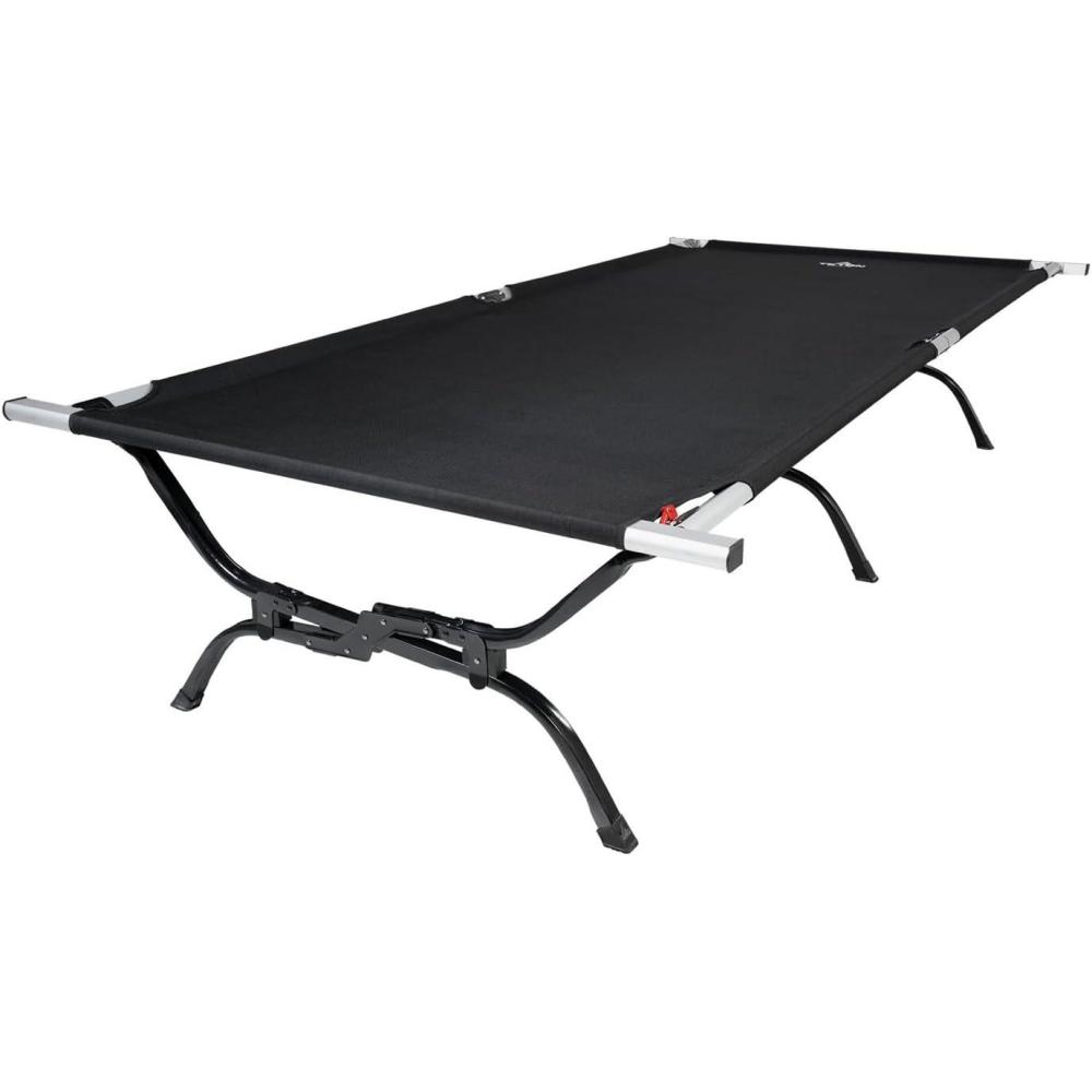 imageTeton Camping Cot with Patented Pivot Arm Folding Camping Cot Durable Heavy Duty Canvas Comfortable Sleeping Bed for Adults PortableOutfitter XXL Camp Cot 86 x 45