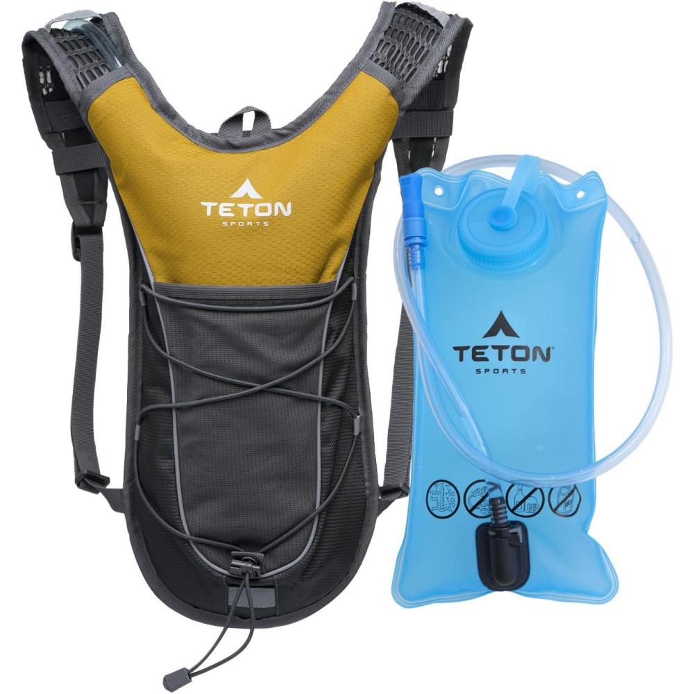imageTeton OasisTrailrunner Hydration Backpack Lightweight Water Pack with 2L3L Bladder for Hiking Running Cycling Biking 2L18L22L Sizes Sewnin Rain Cover Fits Men and WomenHoneycomb
