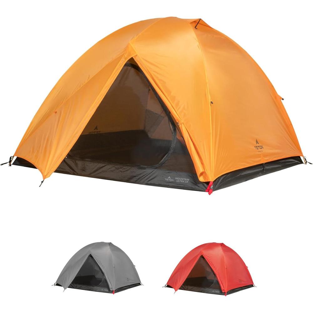 imageTeton Sports Mountain Ultra Tents 14 Person Backpacking Tent Lightweight Perfect for Camping Hiking and Backpacking Waterproof and Built to LastGolden Yellow