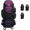 Teton 75L Explorer Internal Frame Backpack for Hiking, Camping, Backpacking, Rain Cover Included, Olive(Huckleberry)
