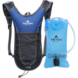 Teton Oasis/Trailrunner Hydration Backpack – Lightweight Water Pack with 2L/3L Bladder for Hiking, Running, Cycling, Biking – 2L/18L/22L Sizes – Sewn-in Rain Cover – Fits Men and Women(Riverside)