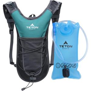 Teton Oasis/Trailrunner Hydration Backpack – Lightweight Water Pack with 2L/3L Bladder for Hiking, Running, Cycling, Biking – 2L/18L/22L Sizes – Sewn-in Rain Cover – Fits Men and Women(Arcadia)