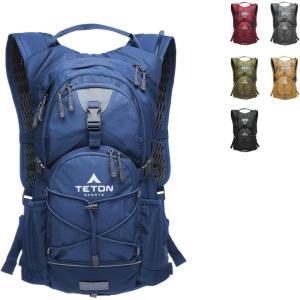 Teton Oasis/Trailrunner Hydration Backpack – Lightweight Water Pack with 2L/3L Bladder for Hiking, Running, Cycling, Biking – 2L/18L/22L Sizes – Sewn-in Rain Cover – Fits Men and Women(Venice)