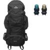 Teton 45L Scout Internal Frame Backpack for Hiking, Camping, Backpacking, Rain Cover Included, Bluejay(Black)