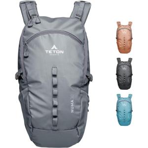 Teton 30L Numa backpack, durable and ready for hiking, camping or backpacking. Perfect lightweight travel bag with more room than you think, Terra(Granite)