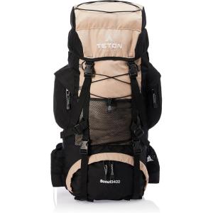 Teton 45L Scout Internal Frame Backpack for Hiking, Camping, Backpacking, Rain Cover Included, Bluejay(Tan)