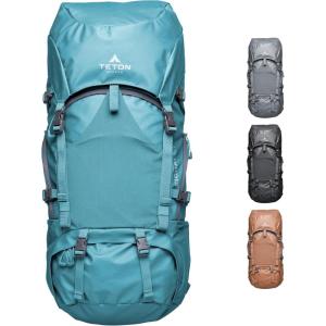 Teton 85L Signal backpack, durable and ready for hiking, camping or backpacking. Perfect lightweight travel bag with more room than you think, Onyx(Alpine)