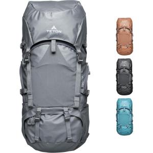 Teton 85L Signal backpack, durable and ready for hiking, camping or backpacking. Perfect lightweight travel bag with more room than you think, Onyx(Granite)