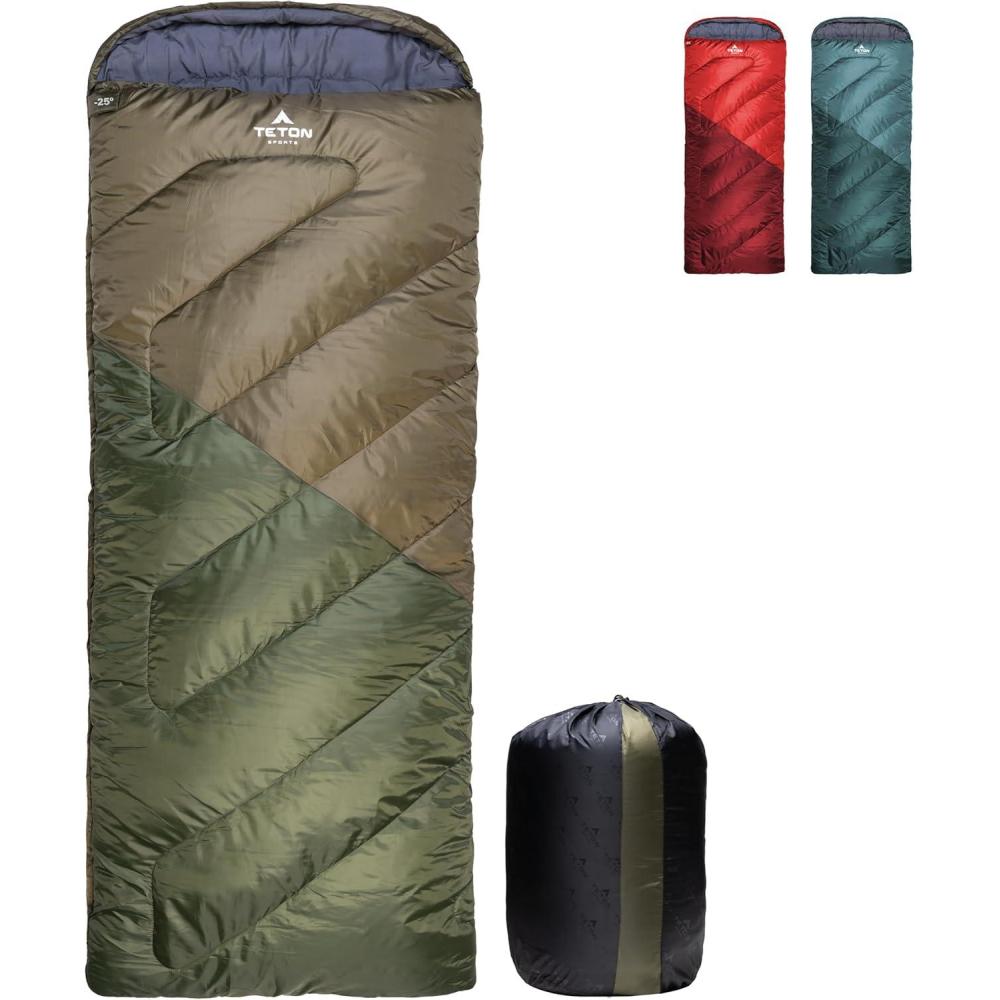 image:imageTeton Celsius Regular 25F 20F 0F Degree Sleeping Bags All Weather Bag for Adults and Kids Camping Made Easy and Warm Travel Sack IncludedIvy