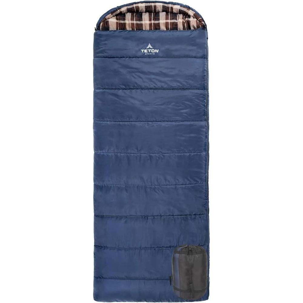 image:imageTeton Celsius XL 25F 20F 0F Degree Sleeping Bags All Weather Warm Sleeping Bag for Adults and Kids Camping Season Compression Sack IncludedBlue right zip