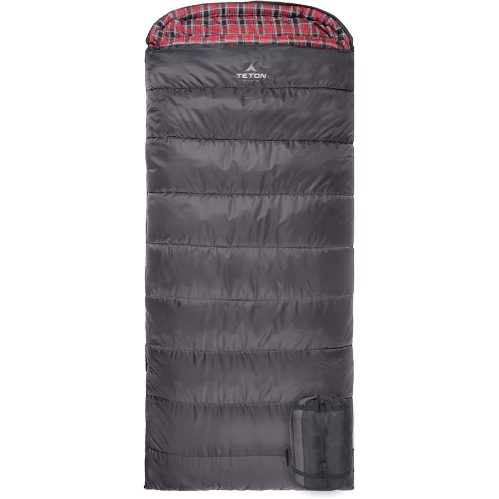 image:imageTeton Celsius XXL Sleeping Bag Cold Weather Sleeping Bags for Adults and Kids Camping Made Easy and Warm Compression Sack Included 35F 25F 0F 20F DegreeGray right zip