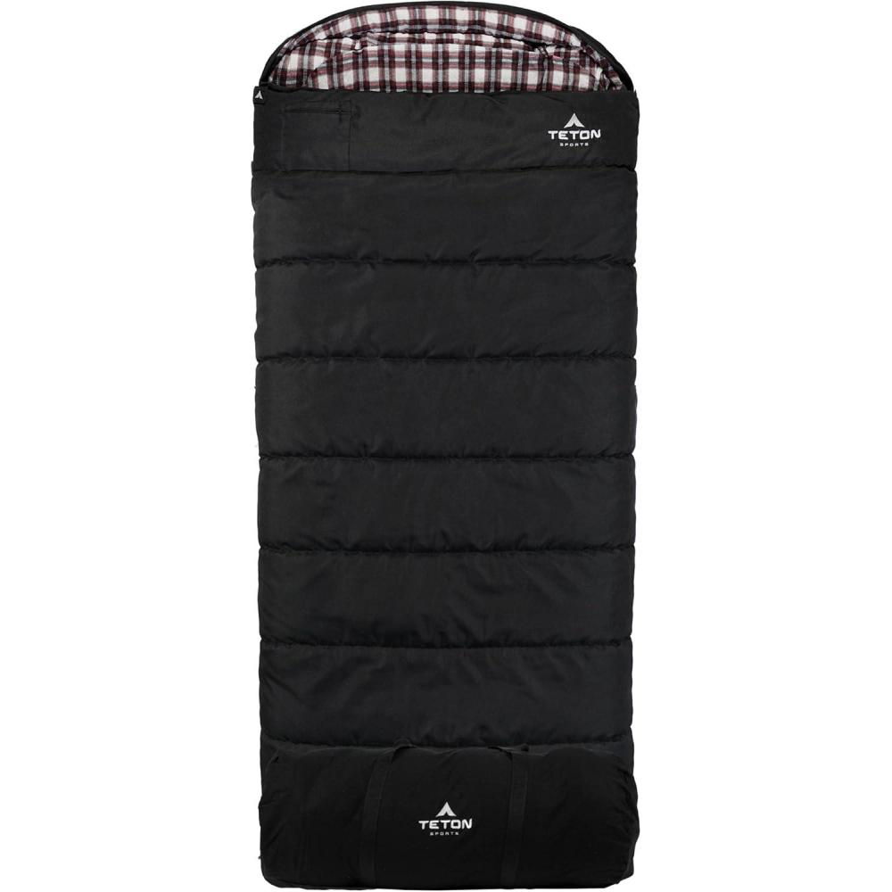 image:imageTeton Celsius XXL Sleeping Bag Cold Weather Sleeping Bags for Adults and Kids Camping Made Easy and Warm Compression Sack Included 35F 25F 0F 20F DegreeBlack Canvas Right Zip