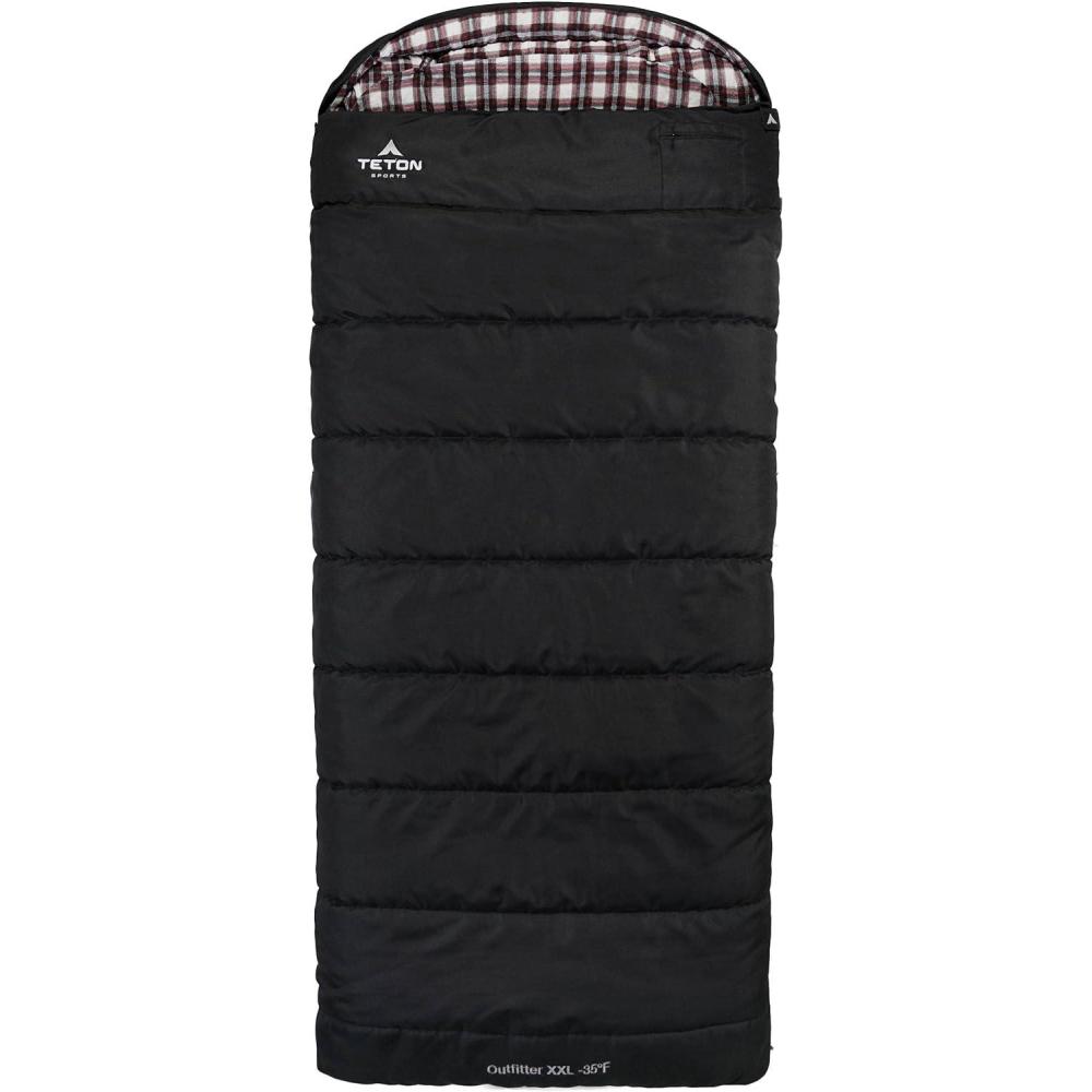 image:imageTeton Celsius XXL Sleeping Bag Cold Weather Sleeping Bags for Adults and Kids Camping Made Easy and Warm Compression Sack Included 35F 25F 0F 20F DegreeBlack Canvas Left Zip