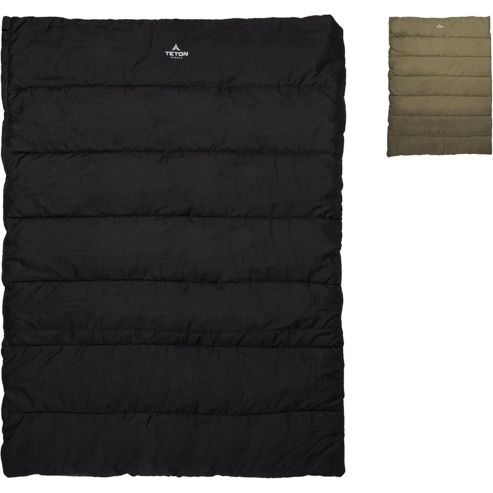 image:imageTeton Evergreen Sleeping Bag Spacious Fit and Cozy Warmth for Adults Options for Camping in Any WeatherDouble NightOlive