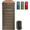 Teton Celsius Regular, 25F, 20F, 0F Degree Sleeping Bags, All Weather Bag for Adults and Kids, Camping Made Easy and Warm, Travel Sack Included(Green (right zip))