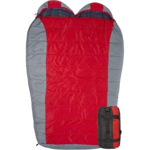 Teton 20F and 5F Degree Sleeping Bag; Lightweight, Warm Weather Mummy Sleeping Bags for Adults and Kids, Camping, Backpacking, Hiking(Double Red)