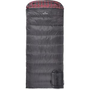 Teton Celsius XL, 25F, 20F, 0F Degree Sleeping Bags, All Weather Warm Sleeping Bag for Adults and Kids, Camping Season, Compression Sack Included(Grey (right zip))
