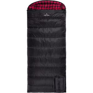 Teton Celsius XXL Sleeping Bag, Cold Weather Sleeping Bags for Adults and Kids, Camping Made Easy and Warm. Compression Sack Included, 35F, 25F, 0F, 20F Degree(Black (left zip))