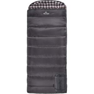 Teton Celsius XXL Sleeping Bag, Cold Weather Sleeping Bags for Adults and Kids, Camping Made Easy and Warm. Compression Sack Included, 35F, 25F, 0F, 20F Degree(Grey (right zip))