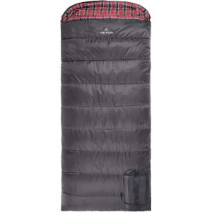 Teton Celsius XXL Sleeping Bag, Cold Weather Sleeping Bags for Adults and Kids, Camping Made Easy and Warm. Compression Sack Included, 35F, 25F, 0F, 20F Degree(Gray (left zip))