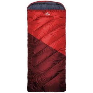 Teton Celsius XXL Sleeping Bag, Cold Weather Sleeping Bags for Adults and Kids, Camping Made Easy and Warm. Compression Sack Included, 35F, 25F, 0F, 20F Degree(Ruby)