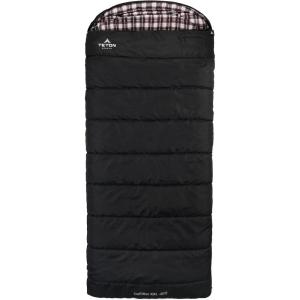 Teton Celsius XXL Sleeping Bag, Cold Weather Sleeping Bags for Adults and Kids, Camping Made Easy and Warm. Compression Sack Included, 35F, 25F, 0F, 20F Degree(Black Canvas (Left Zip))