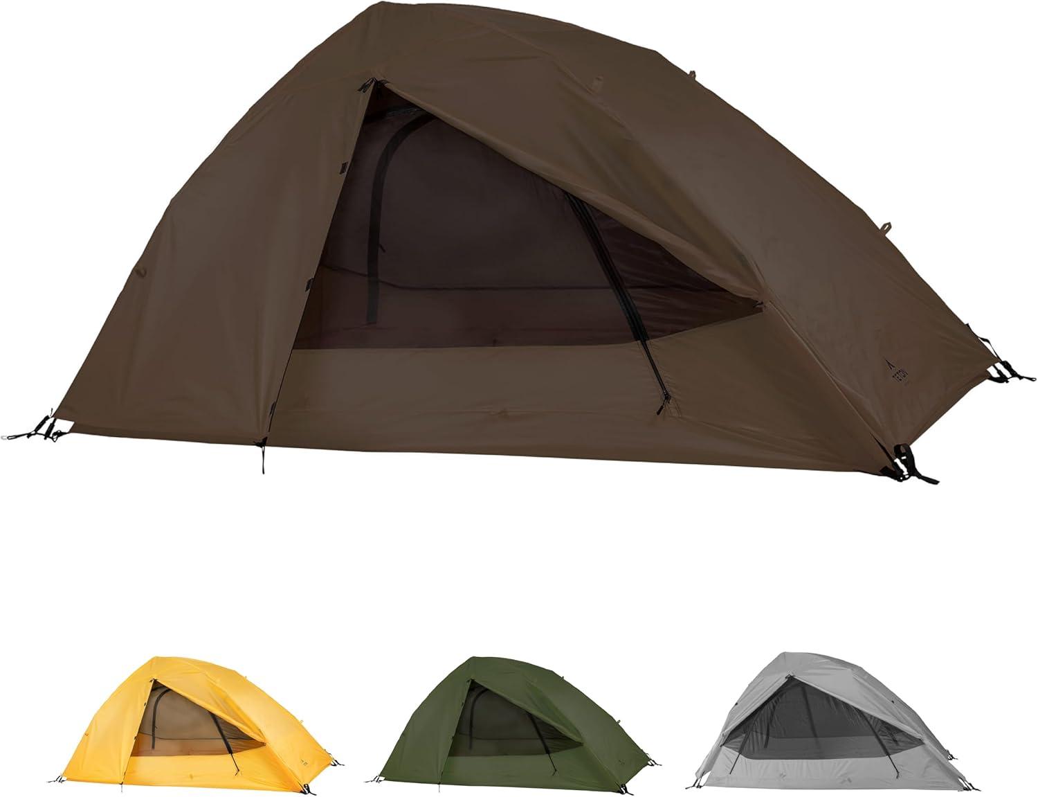 image:imageTeton Sports Vista Quick Tent Dome Camping and Backpacking Tent Easy Instant Setup ClipOn Rainfly IncludedBrown