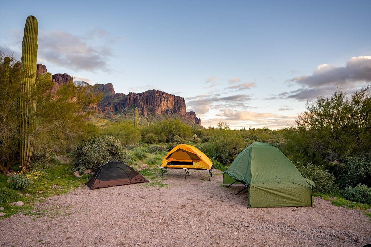 image:imageTeton Sports Vista Quick Tent Dome Camping and Backpacking Tent Easy Instant Setup ClipOn Rainfly IncludedBrown