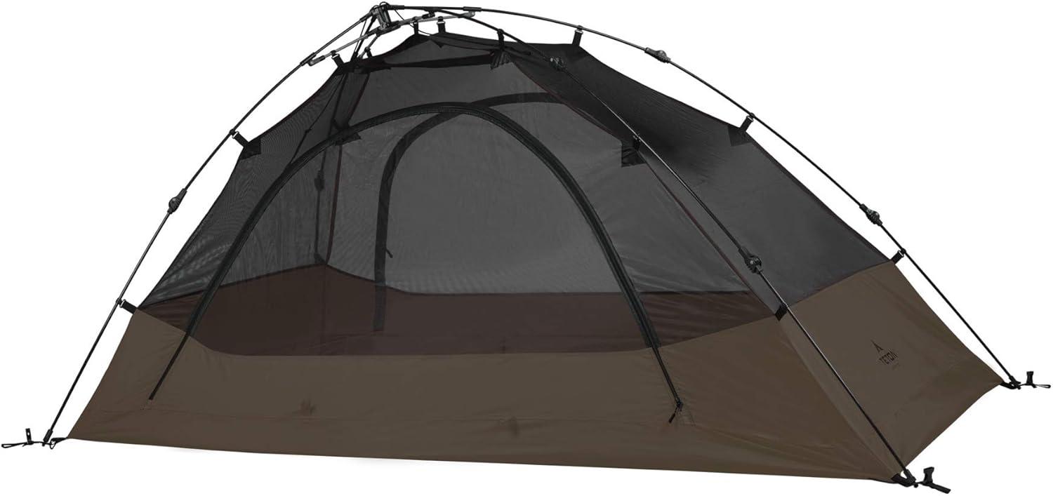 image:imageTeton Sports Vista Quick Tent Dome Camping and Backpacking Tent Easy Instant Setup ClipOn Rainfly IncludedBrown