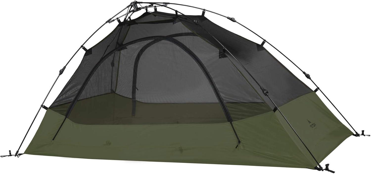 image:imageTeton Sports Vista Quick Tent Dome Camping and Backpacking Tent Easy Instant Setup ClipOn Rainfly IncludedGreen