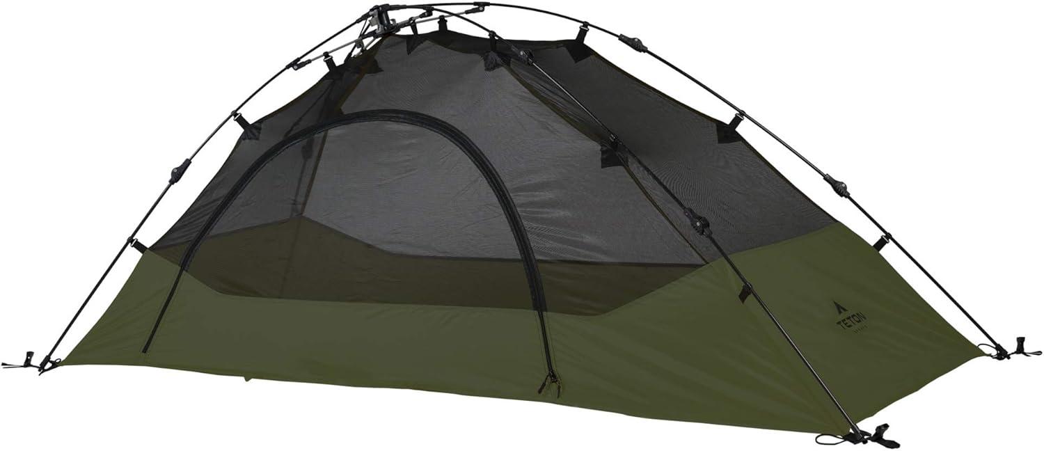 image:imageTeton Sports Vista Quick Tent Dome Camping and Backpacking Tent Easy Instant Setup ClipOn Rainfly IncludedGreen