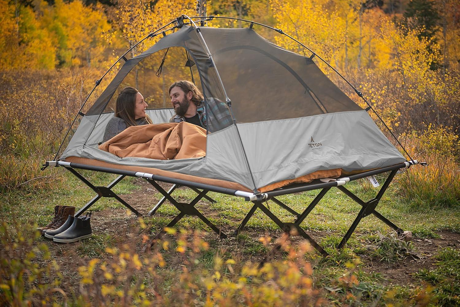 image:imageTeton Sports Vista Quick Tent Dome Camping and Backpacking Tent Easy Instant Setup ClipOn Rainfly IncludedGrey