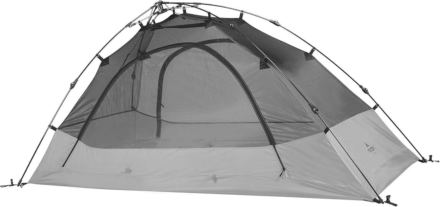 image:imageTeton Sports Vista Quick Tent Dome Camping and Backpacking Tent Easy Instant Setup ClipOn Rainfly IncludedGrey
