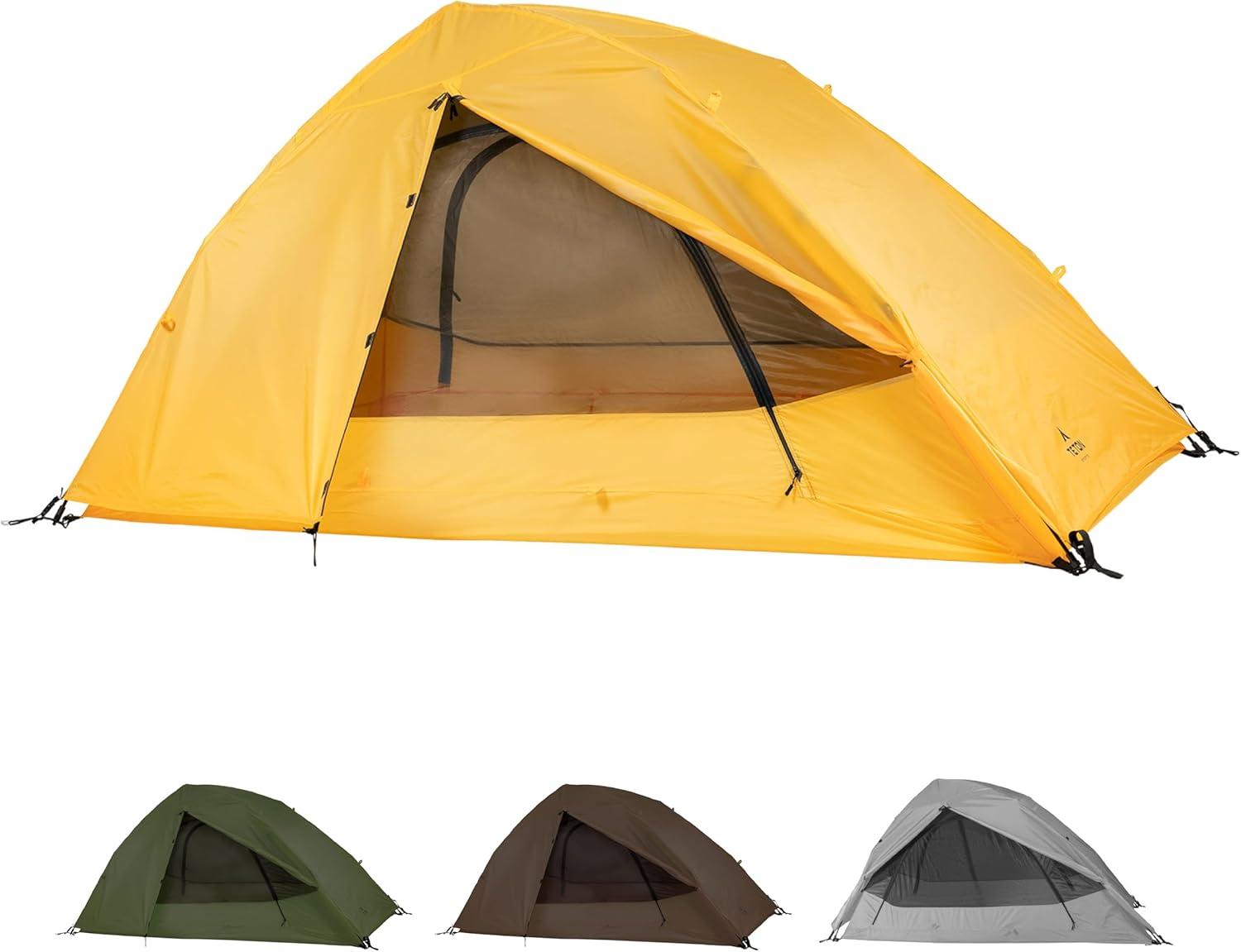image:imageTeton Sports Vista Quick Tent Dome Camping and Backpacking Tent Easy Instant Setup ClipOn Rainfly IncludedYellow
