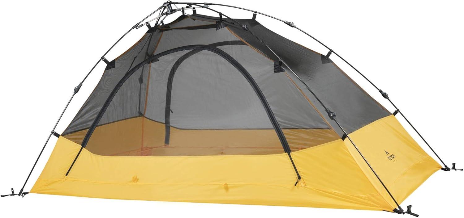 image:imageTeton Sports Vista Quick Tent Dome Camping and Backpacking Tent Easy Instant Setup ClipOn Rainfly IncludedYellow