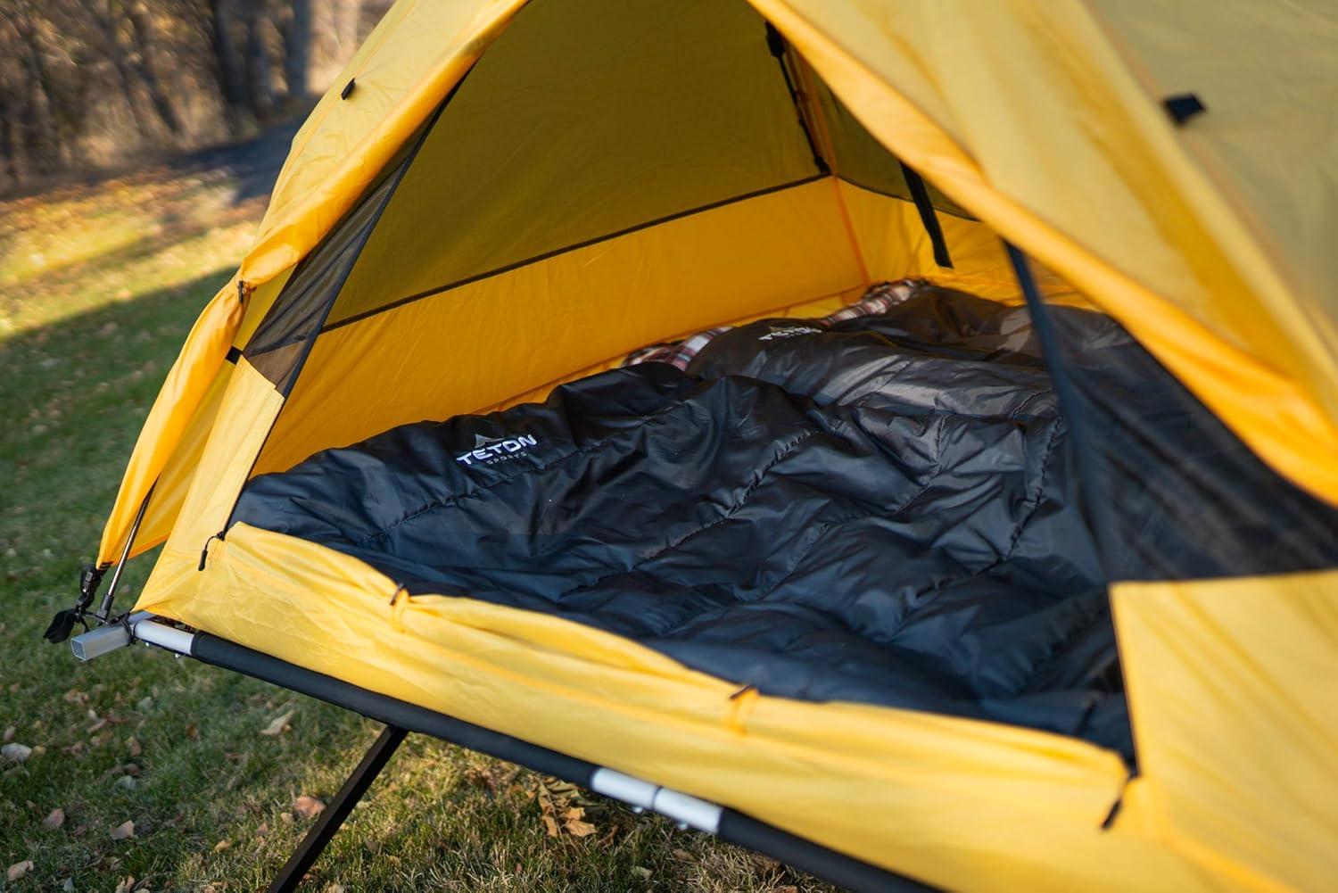 image:imageTeton Sports Vista Quick Tent Dome Camping and Backpacking Tent Easy Instant Setup ClipOn Rainfly IncludedYellow