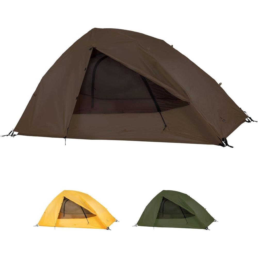 image:imageTeton Sports Vista Quick Tent Dome Camping and Backpacking Tent Easy Instant Setup ClipOn Rainfly IncludedBrown