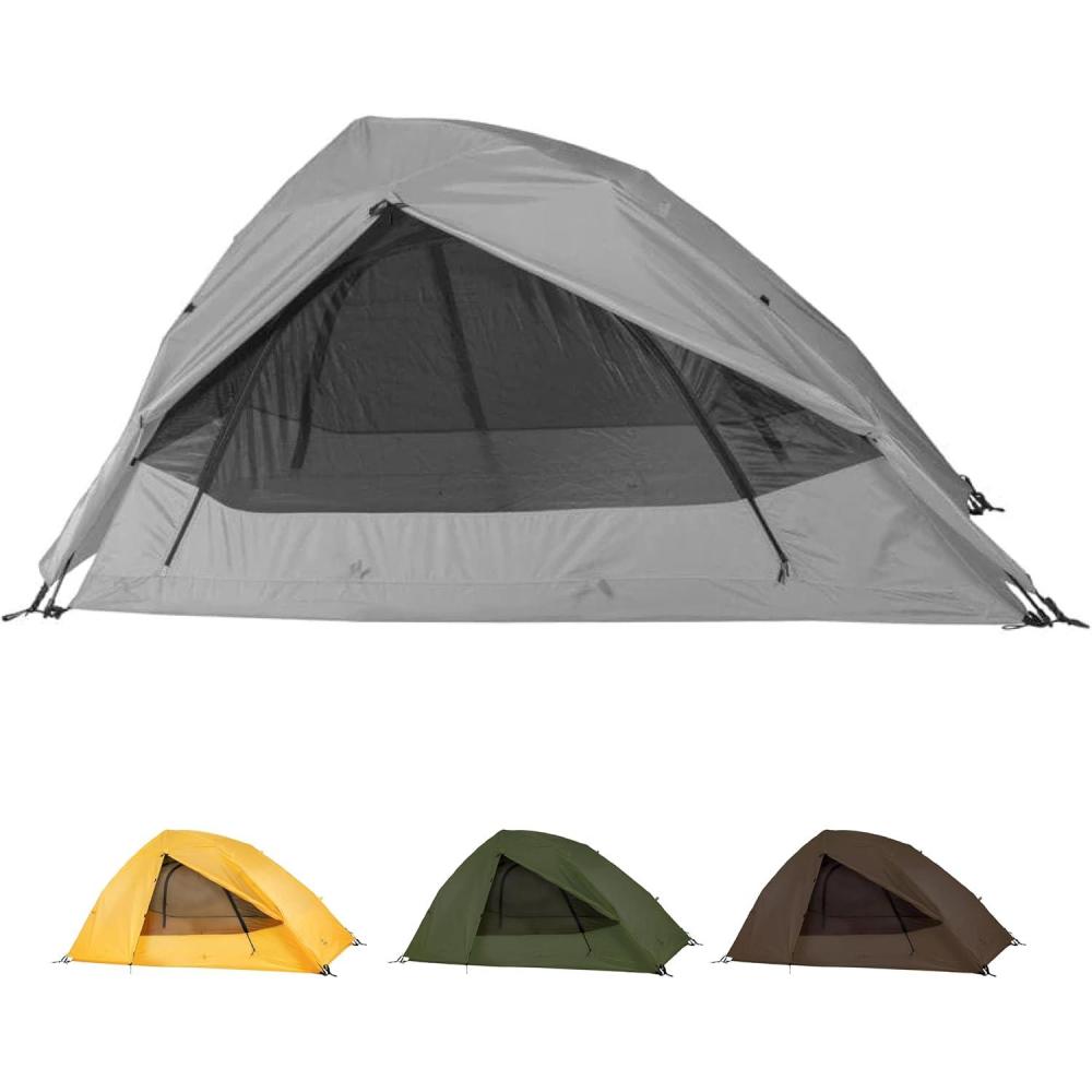 image:imageTeton Sports Vista Quick Tent Dome Camping and Backpacking Tent Easy Instant Setup ClipOn Rainfly IncludedGrey