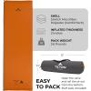 Teton Inflatable Sleeping Pad, Sleeping Mat for Camping, Backpacking, Hiking(Regular  Orange)