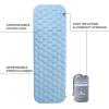 Teton Inflatable Sleeping Pad, Sleeping Mat for Camping, Backpacking, Hiking(Skyline Insulated  Blue)