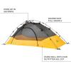 Teton Sports Vista Quick Tent; Dome Camping and Backpacking Tent; Easy Instant Setup; Clip-On Rainfly Included(Green)