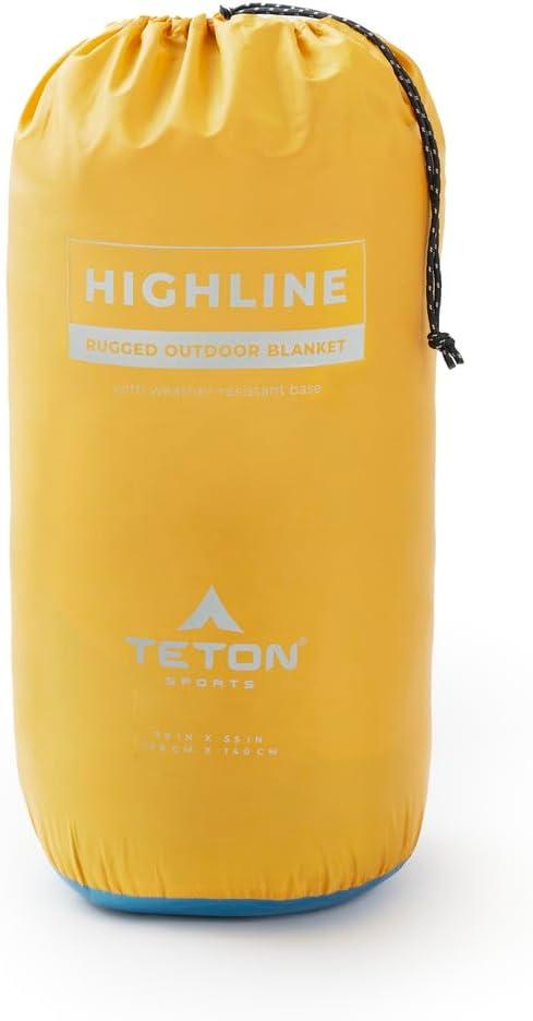 image:imageTeton Camp Blanket Outdoor Blanket Machine Washable Picnics Car Camping Overlanding Outdoor AdventureGoldenrod YellowPeacock Blue