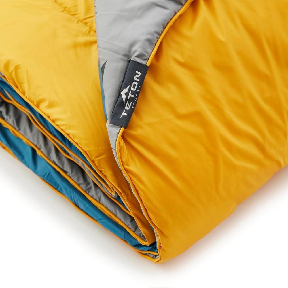 image:imageTeton Camp Blanket Outdoor Blanket Machine Washable Picnics Car Camping Overlanding Outdoor AdventureGoldenrod YellowPeacock Blue