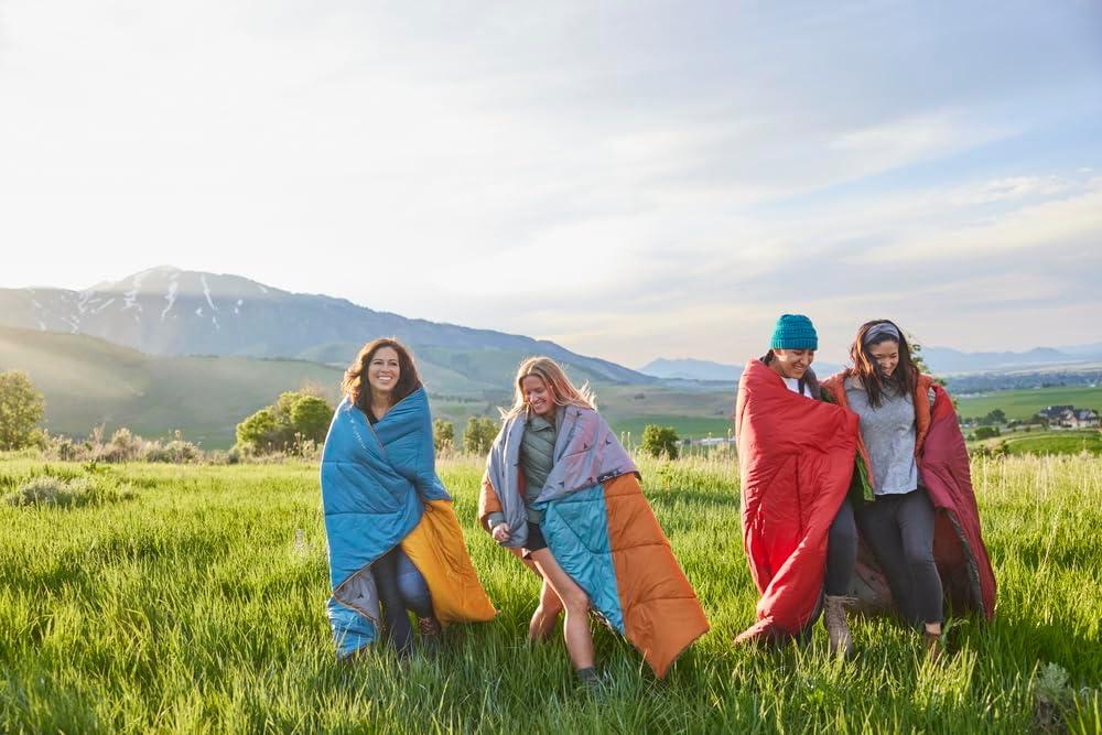 image:imageTeton Camp Blanket Outdoor Blanket Machine Washable Picnics Car Camping Overlanding Outdoor AdventureTeal BlueCopper Orange
