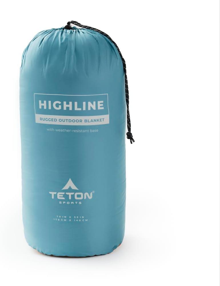 image:imageTeton Camp Blanket Outdoor Blanket Machine Washable Picnics Car Camping Overlanding Outdoor AdventureTeal BlueCopper Orange