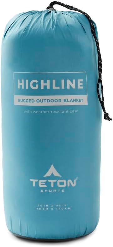 image:imageTeton Camp Blanket Outdoor Blanket Machine Washable Picnics Car Camping Overlanding Outdoor AdventureTeal BlueSlate Grey