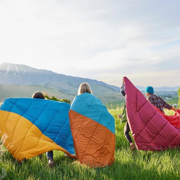 image:imageTeton Camp Blanket Outdoor Blanket Machine Washable Picnics Car Camping Overlanding Outdoor AdventureTeal BlueSlate Grey
