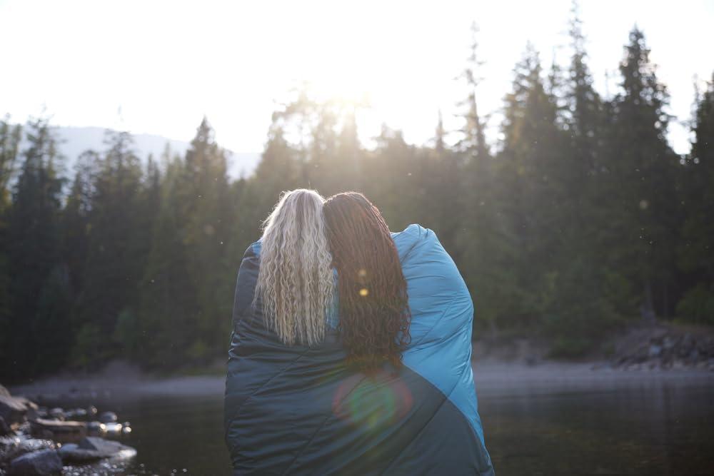 image:imageTeton Camp Blanket Outdoor Blanket Machine Washable Picnics Car Camping Overlanding Outdoor AdventureTeal BlueSlate Grey