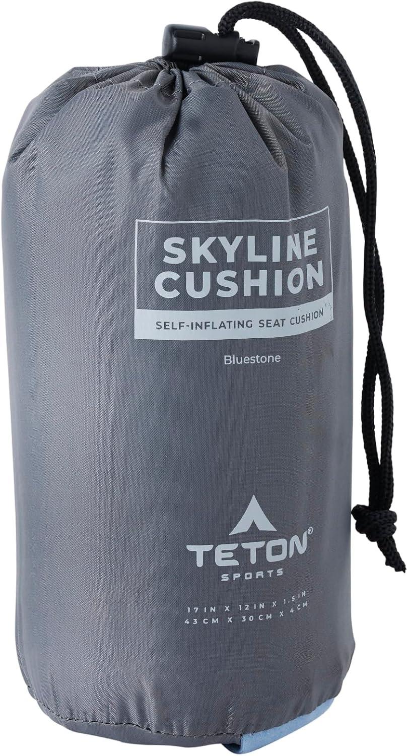 image:imageTeton Camping Seat Cushion Stadium Seat Office Chair Car Pad Inflatable RedwoodBluestone