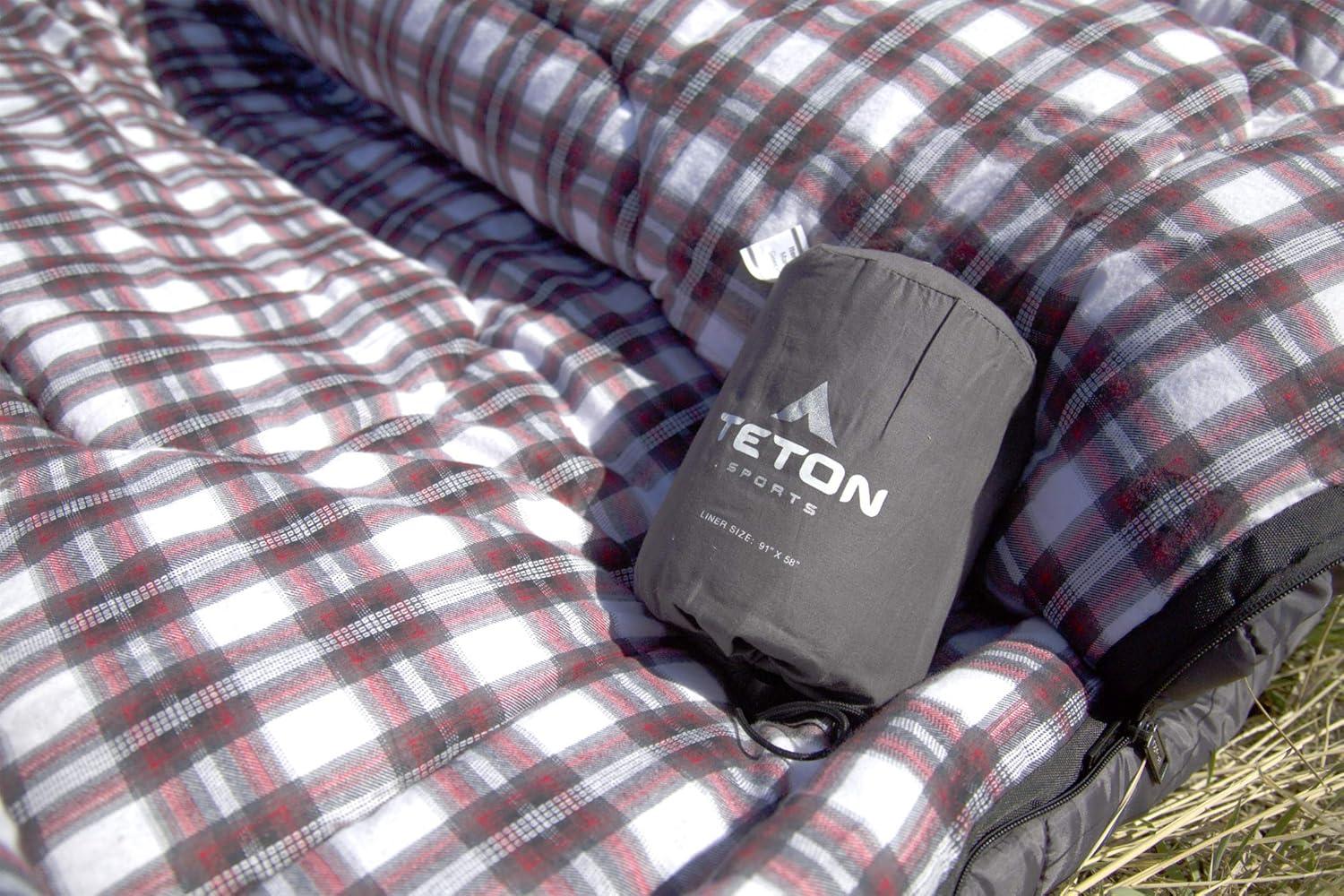 image:imageTeton Sleeping Bag Liner A Clean Sheet Set Anywhere You Go Perfect for Travel Camping and Anytime Youre Away from Home Overnight Machine Washable Travel Sheet Set for Your Sleeping BagCotton Mammoth 91 x 58